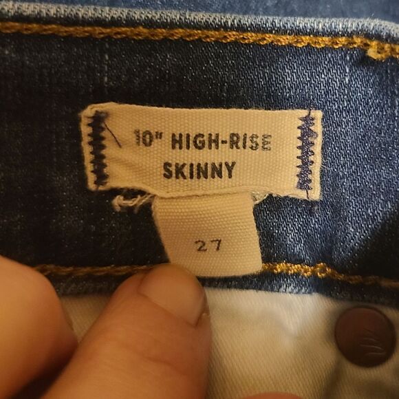 Madewell 10" High-Rise Skinny Jeans In Hanna Wash Size 27 - Picture 6 of 12